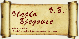 Vlajko Bjegović vizit kartica